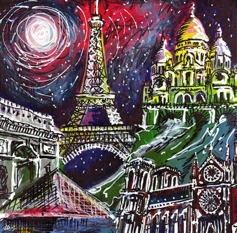 Midnight in Paris Painting by Laura Hol Art