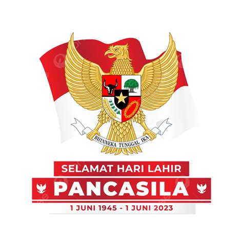 Greeting Text Of The Birthday Of Pancasila 2023 Vector, Pancasila Day 2023, Pancasila Birthday ...