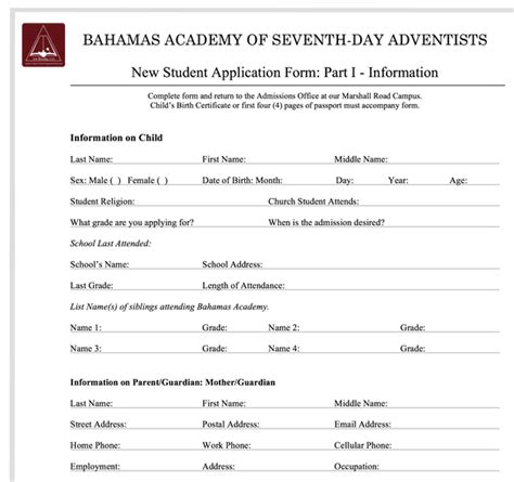 Bahamas Academy - Admissions