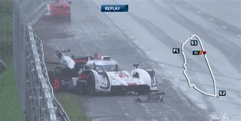 Crash Involving Audi, Ferrari and Toyota at the Le Mans 24 Hours - autoevolution