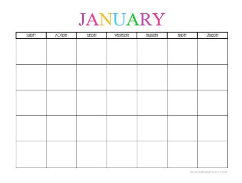 Free Printable Blank Monthly Calendars - 2017, 2018, 2019, 2020+ | Blank monthly calendar, Blank ...