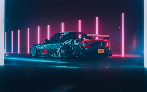 ArtStation - IssaVIBE, Khyzyl Saleem | Mazda rx7, Retro cars, Neon car