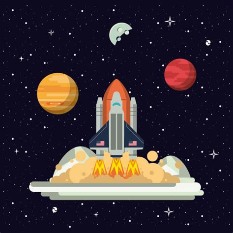 Space Shuttle Interior Illustrations, Royalty-Free Vector Graphics ...