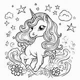 unicorn 23 coloring Page sketch template