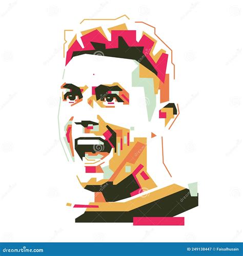 Cristiano Ronaldo Silhouette Logo Vector | CartoonDealer.com #141390632