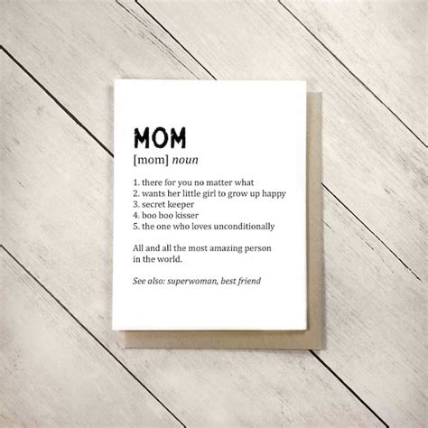 Mother's Day Card From Son Mom Birthday Card Mom - Etsy