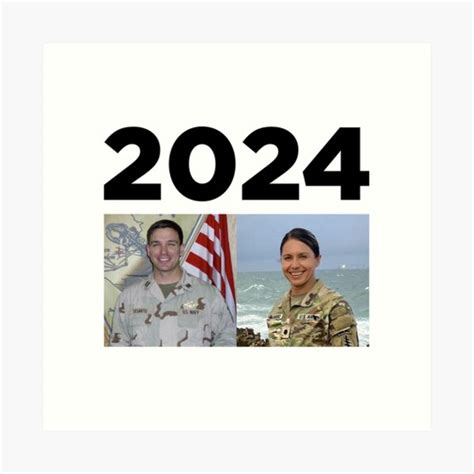 "Ron Desantis Navy Tulsi Gabbard Army 2024" Art Print for Sale by Heartworx | Redbubble