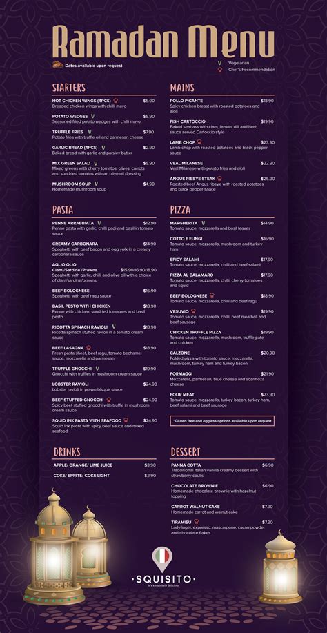 Ramadan Menu