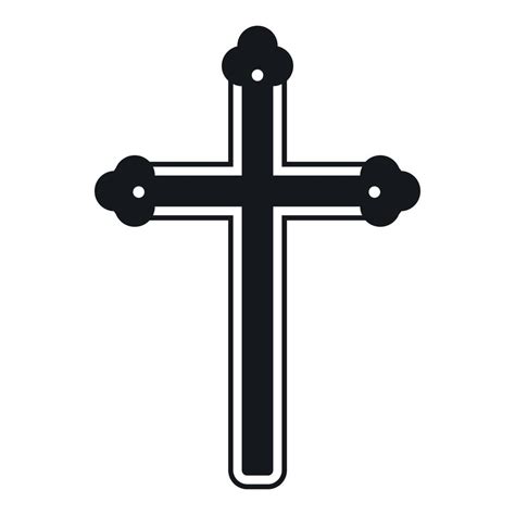 Holy cross icon , simple style 15206526 Vector Art at Vecteezy