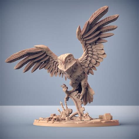 Giant Owl Premium Dnd Miniature Mini Sanded & Primed Resin - Etsy Australia