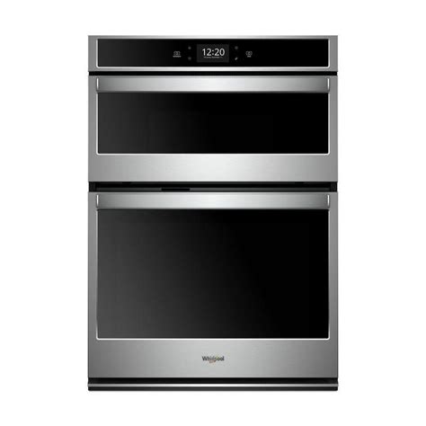 Whirlpool Self-cleaning Convection Microwave Wall Oven Combo (Stainless Steel) (Common: 30 Inch ...