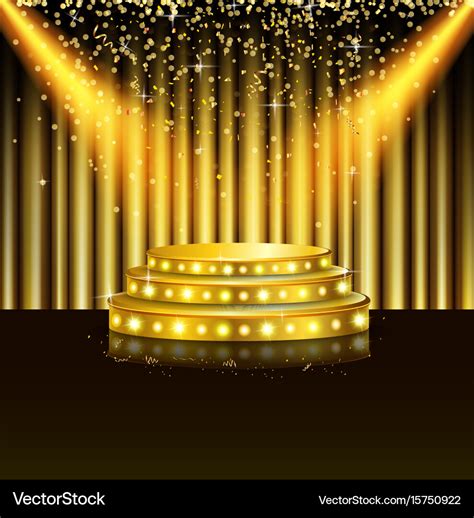 Spotlight of shining on stage background Vector Image