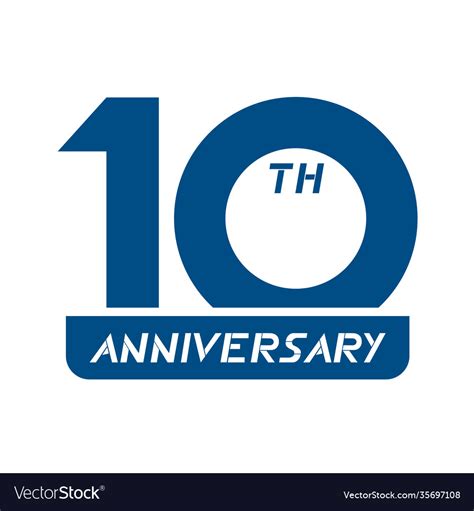 10th anniversary symbol Royalty Free Vector Image