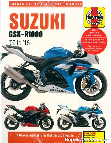 Haynes Suzuki GSX-R1000, 2009-2016 Motorcycle Repair Manual