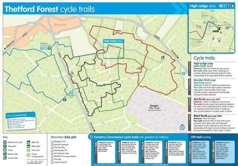 Thetford Forest Bike Map - Maplets