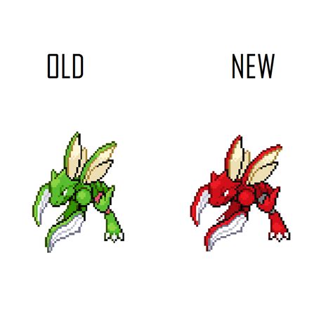 New Shiny Scyther Sprite [Sprite Change 3#] by OfficialY2K on DeviantArt