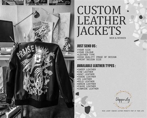 Custom Leather Jacket Customized Leather Jacket Personalized Biker ...