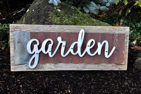 Wood Signs Garden Sign Wooden Signs Garden Signs Rustic | Etsy