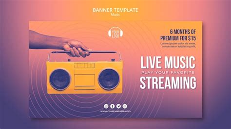 Free PSD | Music concept banner template