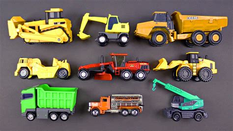 Learning Construction Vehicles for Kids - Heavy Machinery Bulldozers Dump Trucks for Kids - YouTube