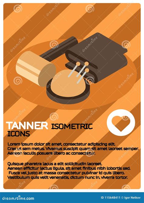 Tanner Color Isometric Poster Stock Vector - Illustration of craft ...