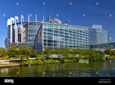 European Parliament building, Strasbourg, Alsace, France Stock Photo ...