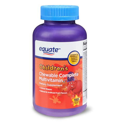 Equate Children's Chewable Complete Multivitamin Tablets, 150 Count - Walmart.com - Walmart.com