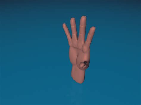 3d model hand rigged