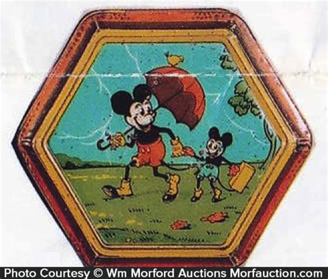 Mickey Mouse Candy Tin • Antique Advertising