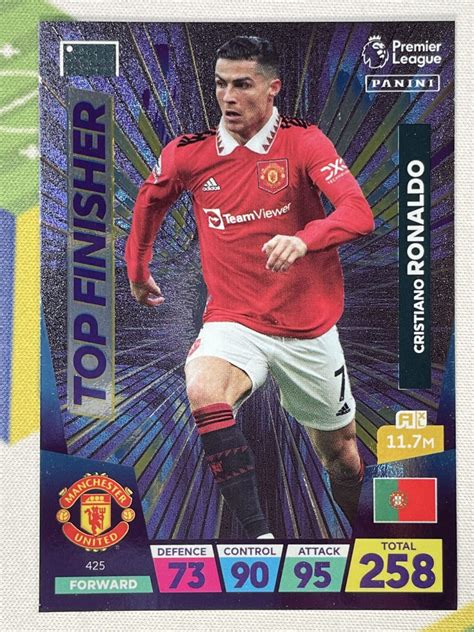 425 Cristiano Ronaldo Manchester United Top Finisher Panini Premier ...