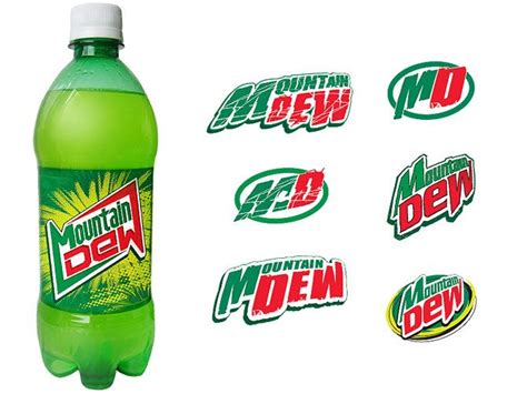 Mountain Dew Logos across the ages. | Mountain dew, Retro ads, Soda pop