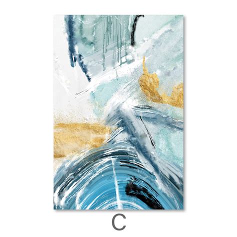 Blue Yellow Abstract Canvas – ClockCanvas