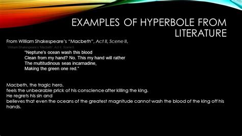 HYPERBOLE From: Literary Devices Definition and Examples of Literary ...