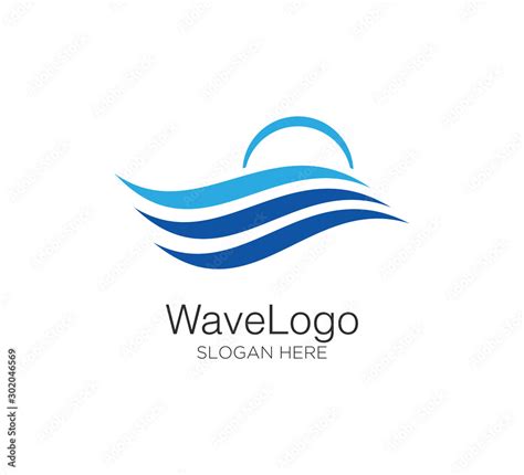 wave vector logo concept design template Stock Vector | Adobe Stock