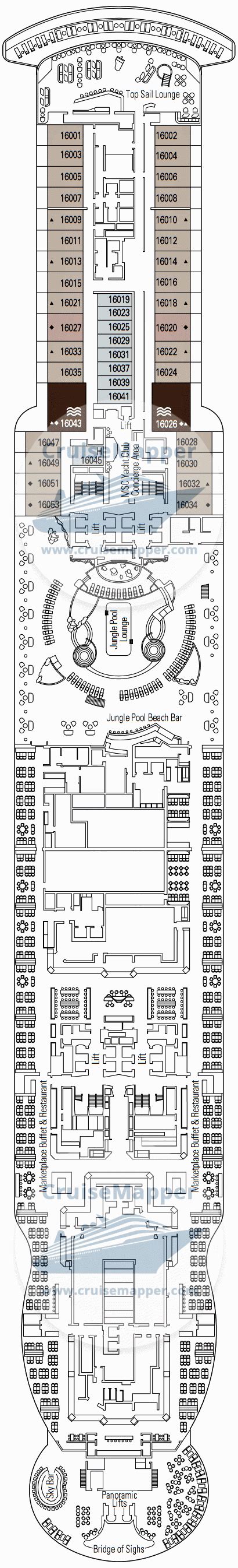 Msc Seashore Deck Plan - the hourglass hobby