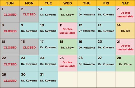 January 2023 Office Schedule - Hibari Family Medical