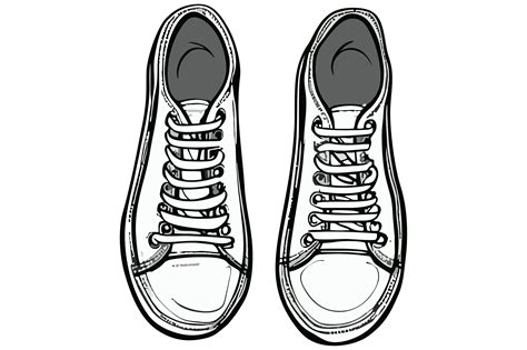 Line Art of a Pair of Shoes Vector Graphic by Arief Sapta Adjie · Creative Fabrica