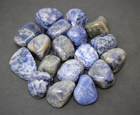 Sodalite Tumbled Stones: Choose How Many Pieces ('A' Grade, Tumbled Sodalite, Chakra Stone)