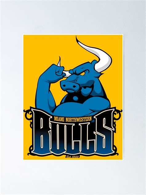 "Miami Northwestern Bulls" Poster for Sale by HBCUPride | Redbubble