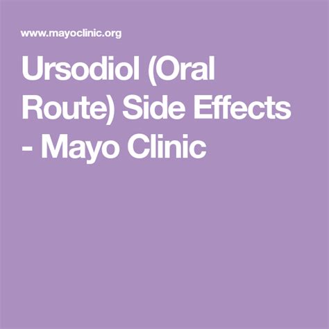 Ursodiol (Oral Route) Side Effects - Mayo Clinic Dosage Form, Thyroid Cancer, Autoimmune ...