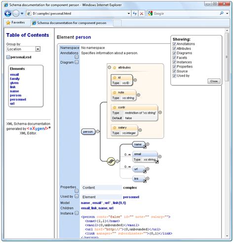 XML Schema Documentation