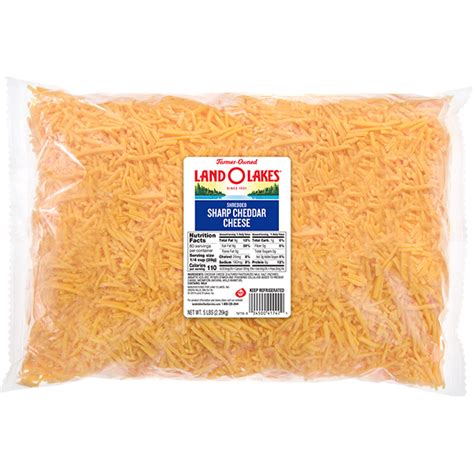 Land O Lakes® Standard Shredded Sharp Cheddar Cheese,Yellow | Land O ...