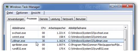 utilman.exe Windows Prozess - Was ist das?