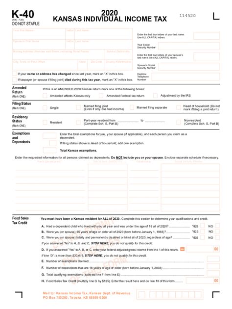 Free Printable Kansas Tax Forms - Printable Forms Free Online