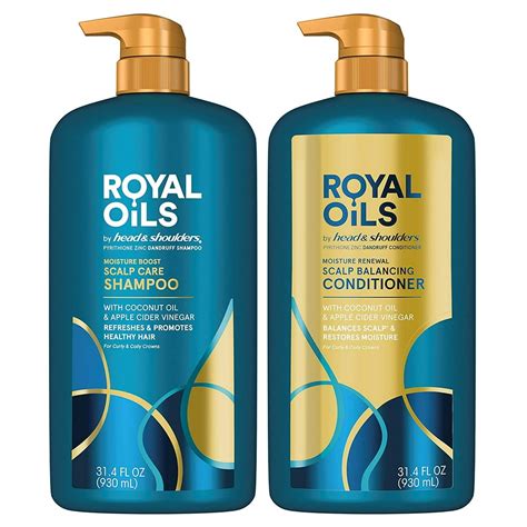 Head & Shoulders, Royal Oils Dandruff Shampoo Conditioner with Coconut Oil and Apple Cider ...