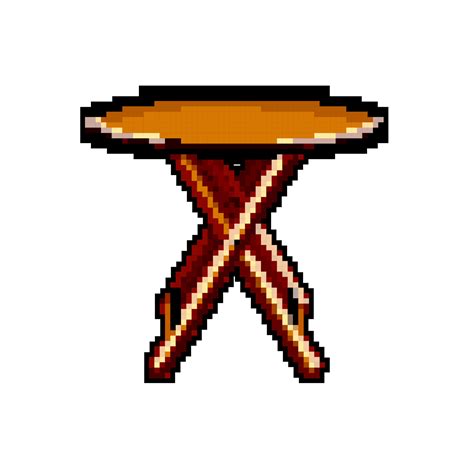 wood folding table game pixel art vector illustration 23875357 Vector ...