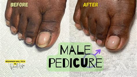 Male Pedicure with Gel Polish | Satisfying Transformation - YouTube