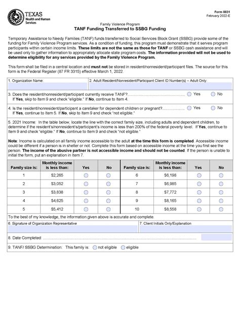 TANF Form | Grayson Crisis Center