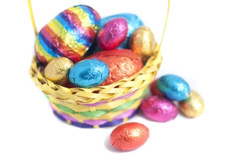 Colourful Easter Basket Creative Commons Stock Image