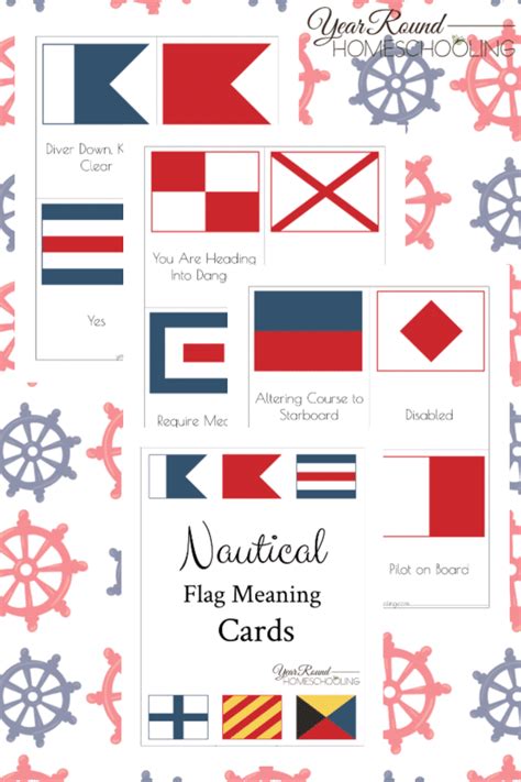 Nautical Flag Meaning Cards - Year Round Homeschooling